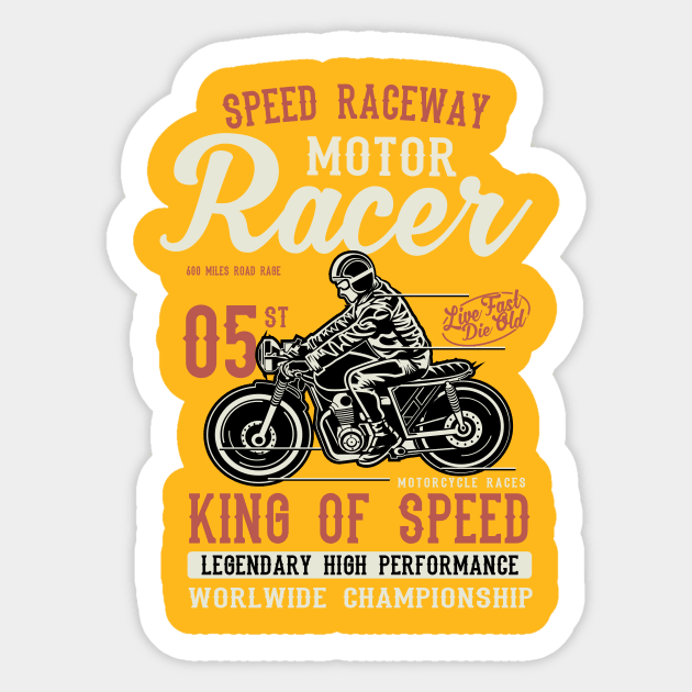 Motor Racing Sticker by lionkingdesign